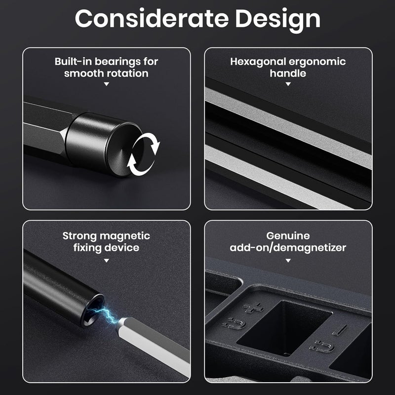 HRPHRP 38-in-1 Precision Screwdriver Set,Mini Professional Magnetic Pads Tiny Repair Tool Kit for Macbook,Computer,Laptop,iPhone, PS4,PS5,Xbox, Switch,Eyeglasses,Watch,Ring Doorbell,Electronic,Gifts for Men - Image 3